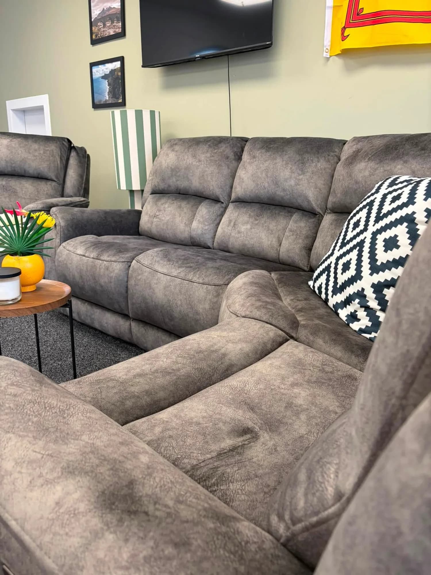 Montana Grey Modular Power-Reclining Corner Sofa