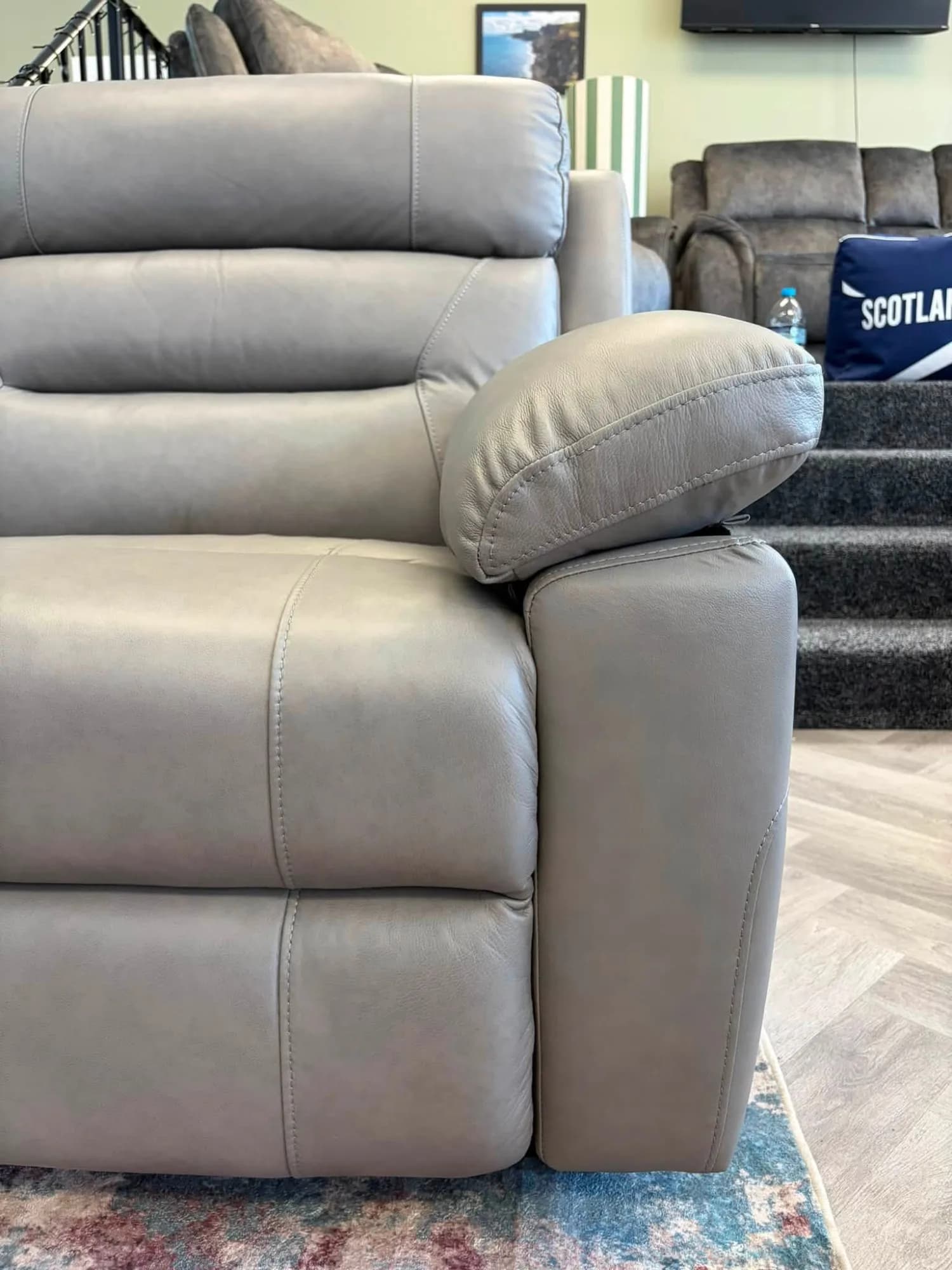 Lucia Leather Power-Recliner Modular Corner Sofa