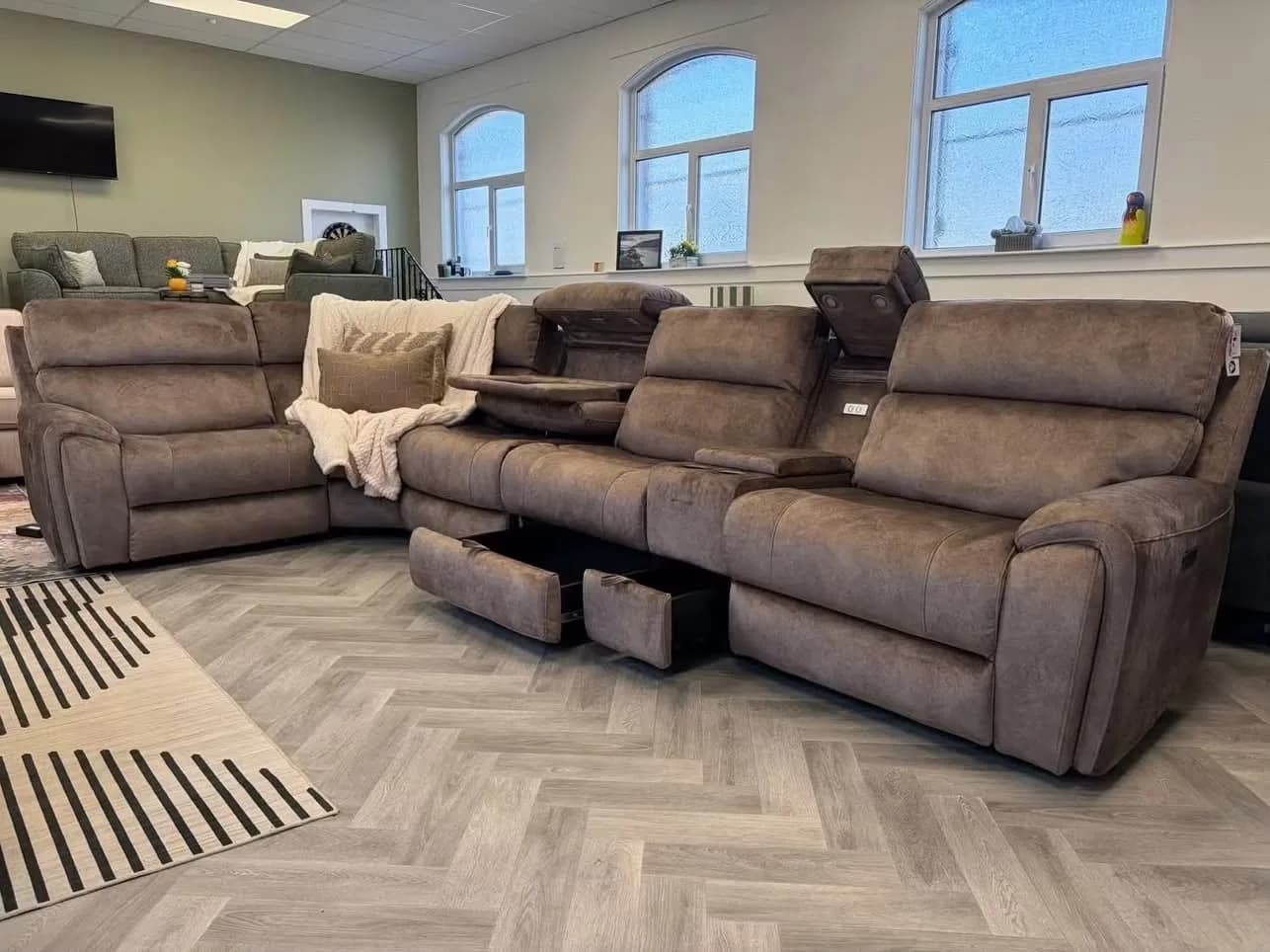 Odyssey Truffle Recliner Modular Corner Sofa