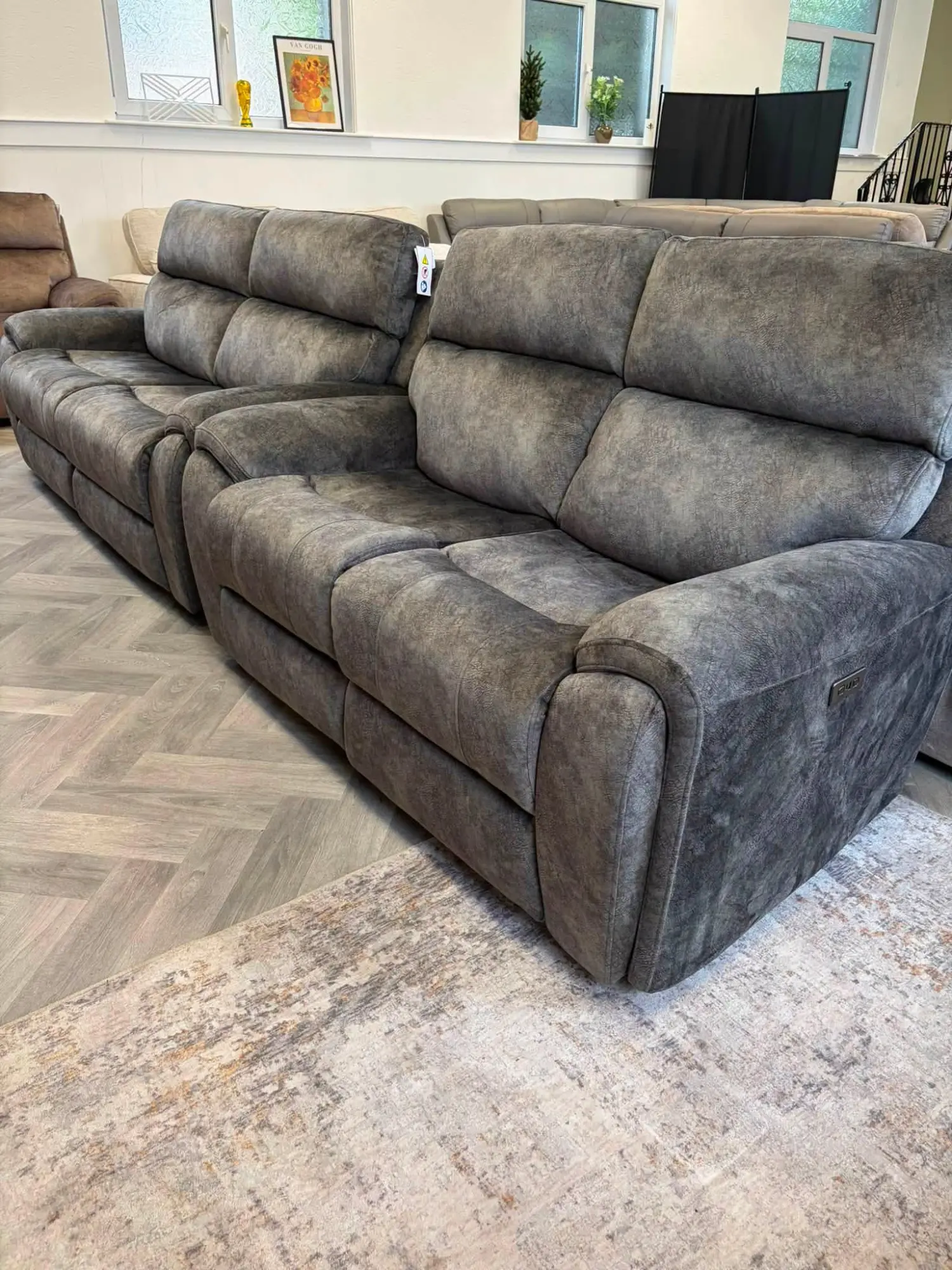 Odyssey Grey Recliner 2 Seater