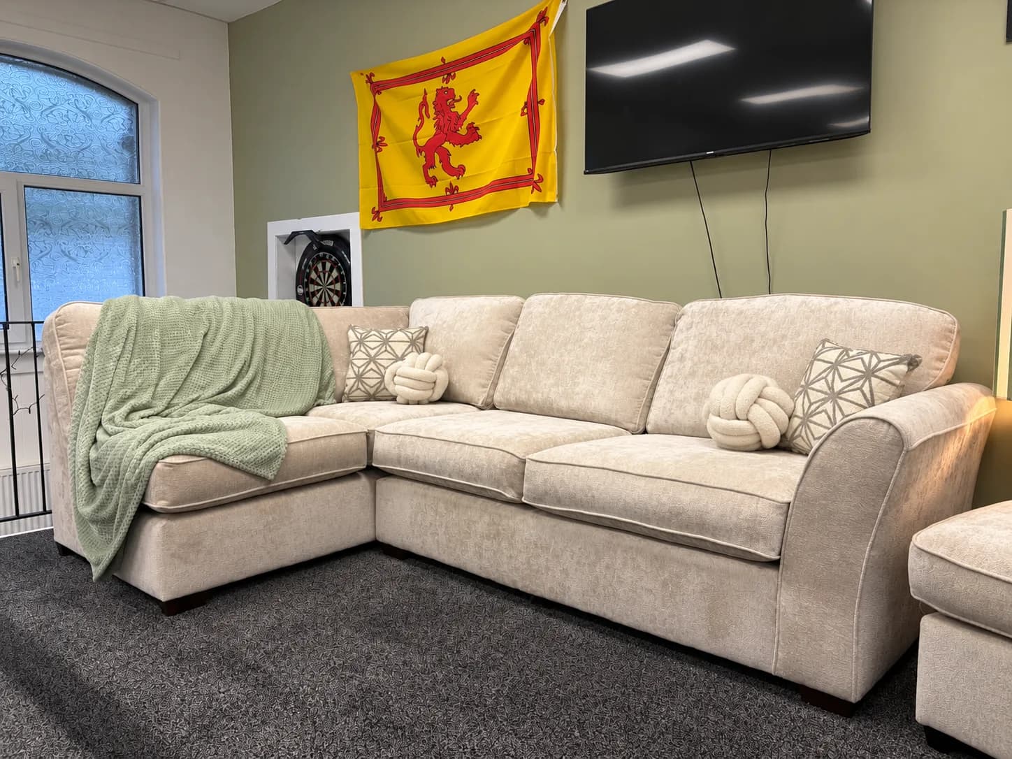 Sophia LHF Aphrodite Beige Corner Chaise Sofa