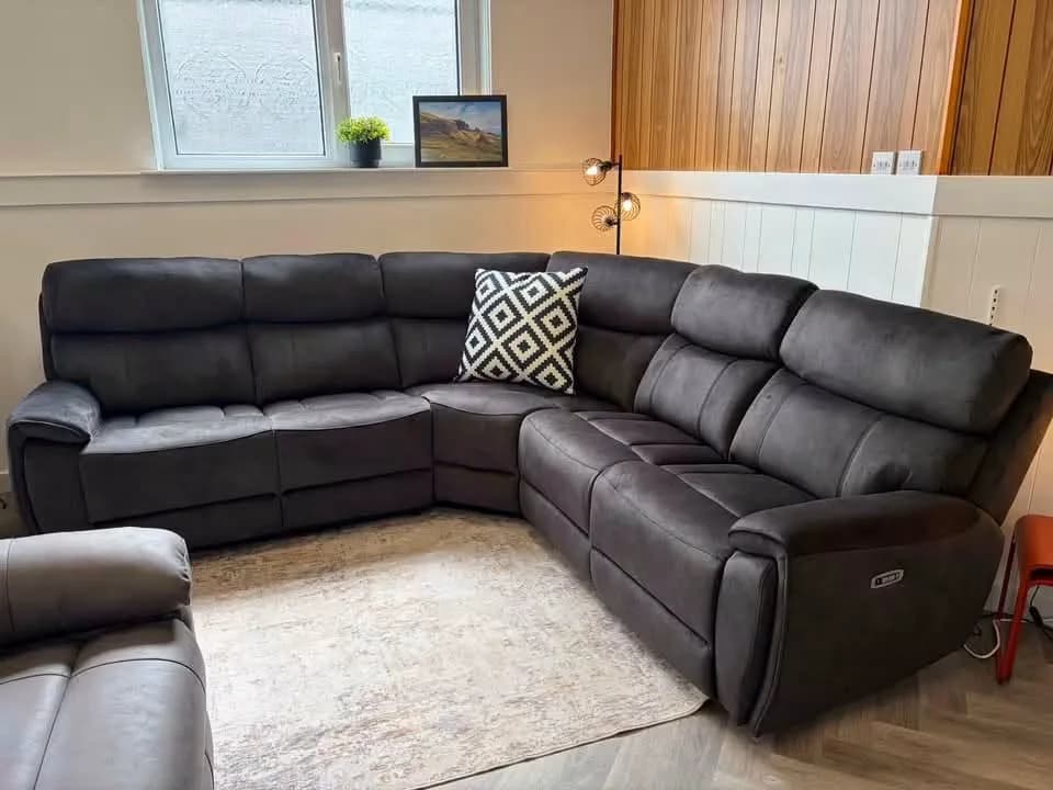 Weston Corner Recliner Sofa In Graphite