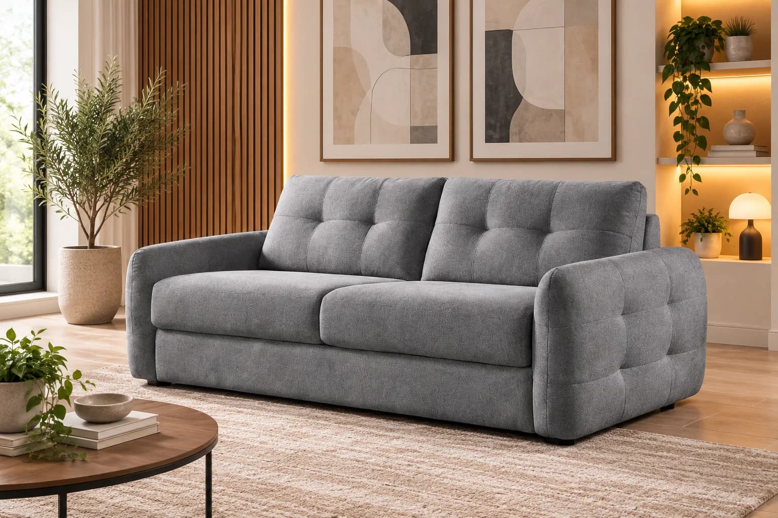The Orby Grey 3 Seater Sofa Bed