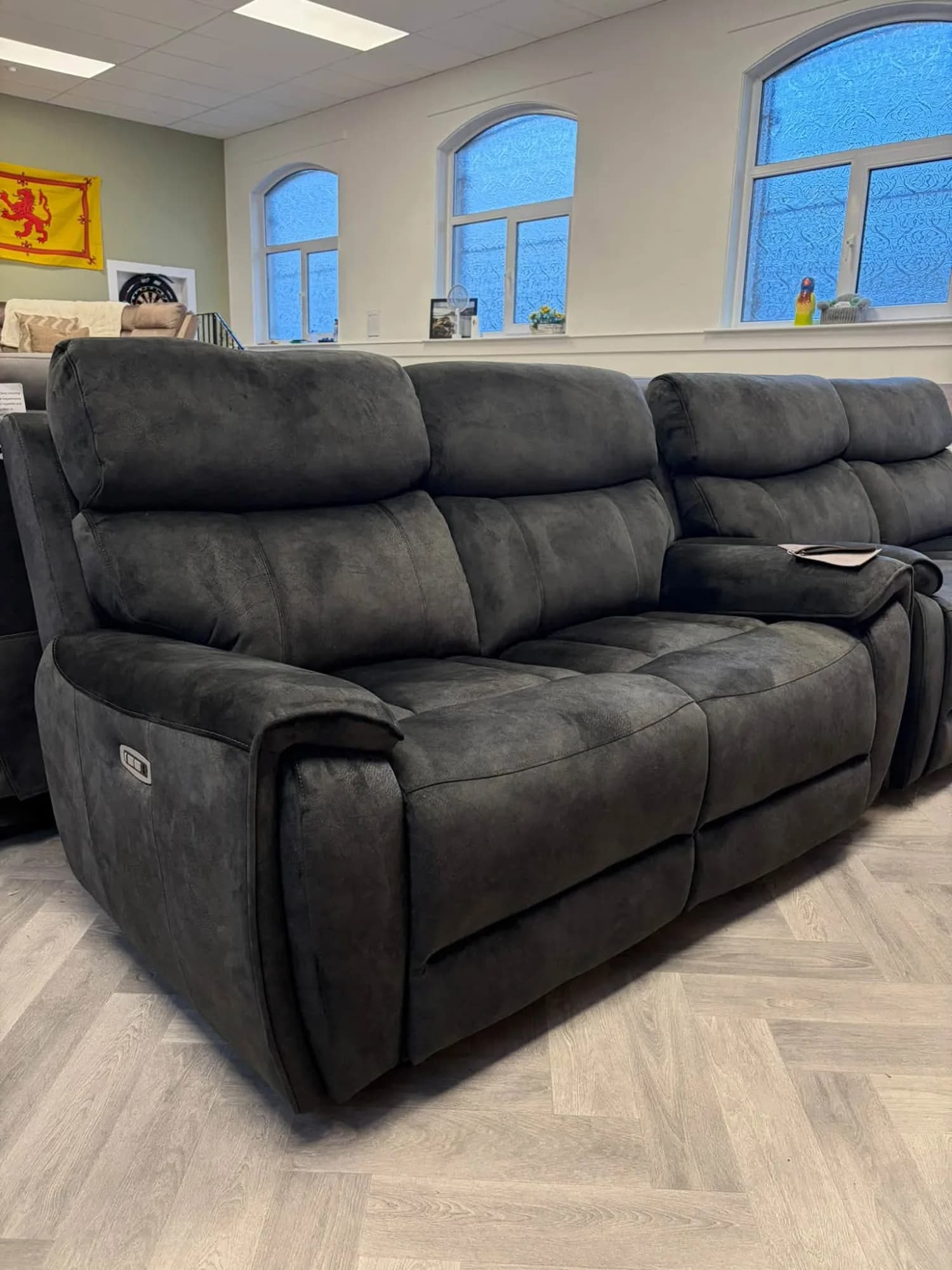 Weston Recliner 2 Seater In Graphite