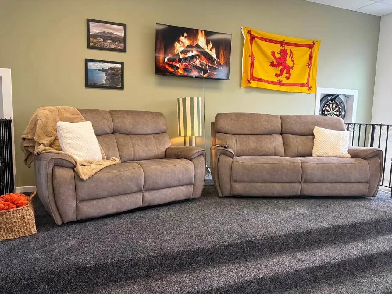Weston 3&2 Recliner Set In Taupe