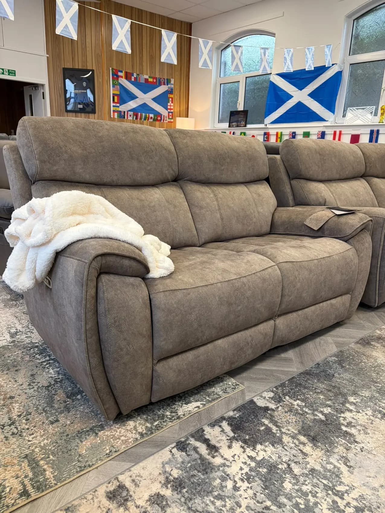 Weston 2 Seater Recliner In Taupe